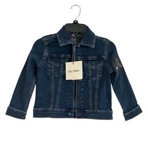 NWT DL1961 Girls Manning Dark Wash Knit Denim Jean Jacket – Girls Size 4/5